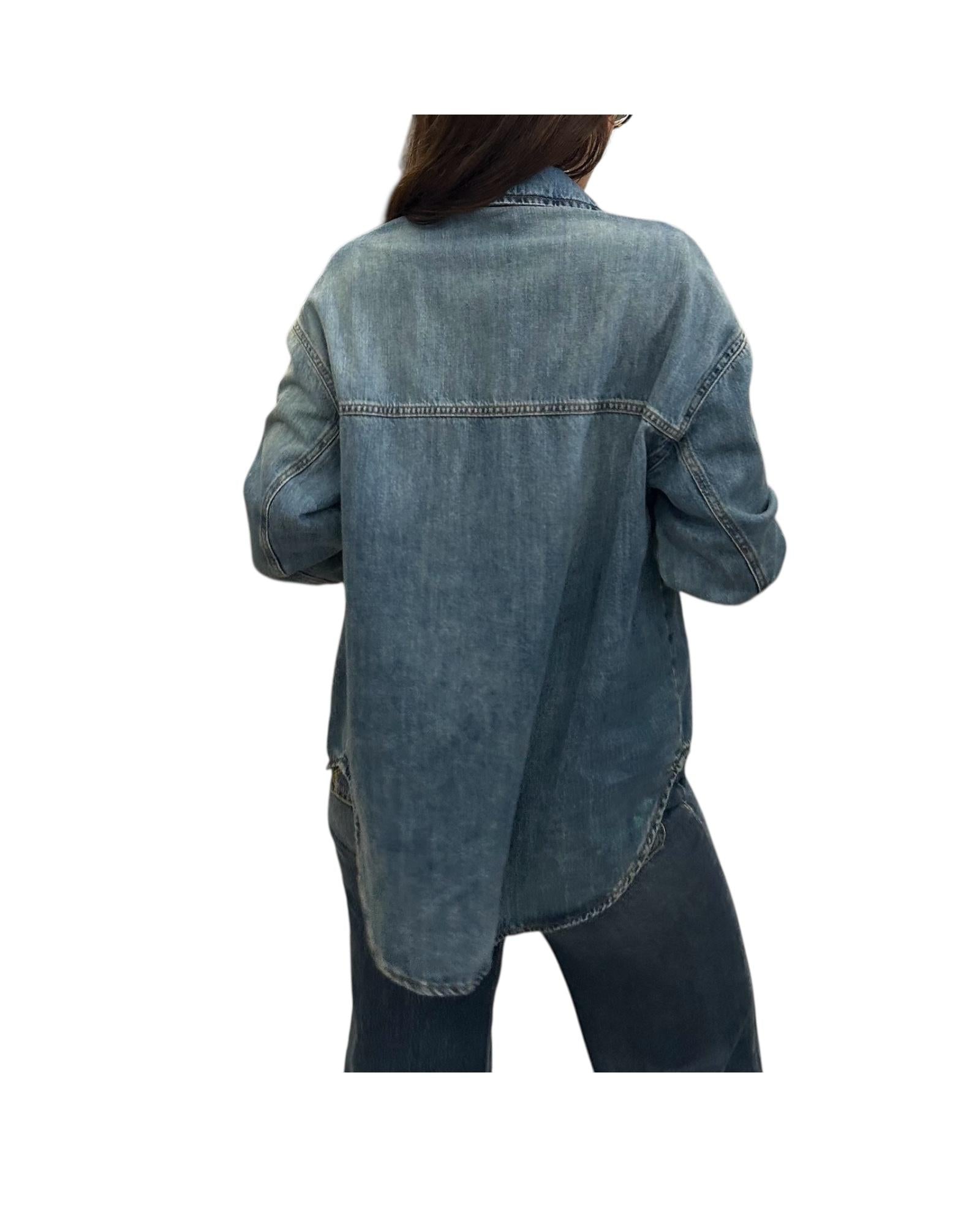 Camicia in cotone Denim CGZ P073 DENIM haveone