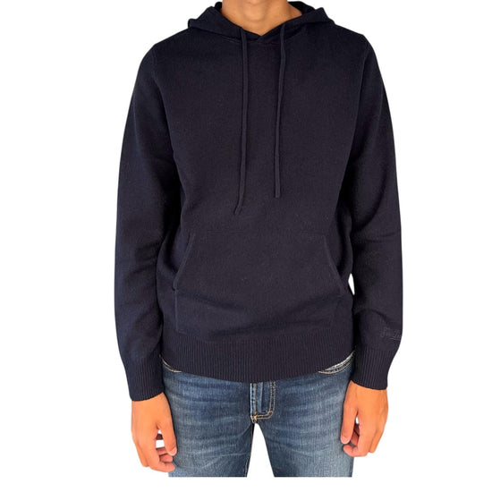 Maglione con cappuccio in lambswool Blu MAH0002 00063I MC2 SAINT BARTH 