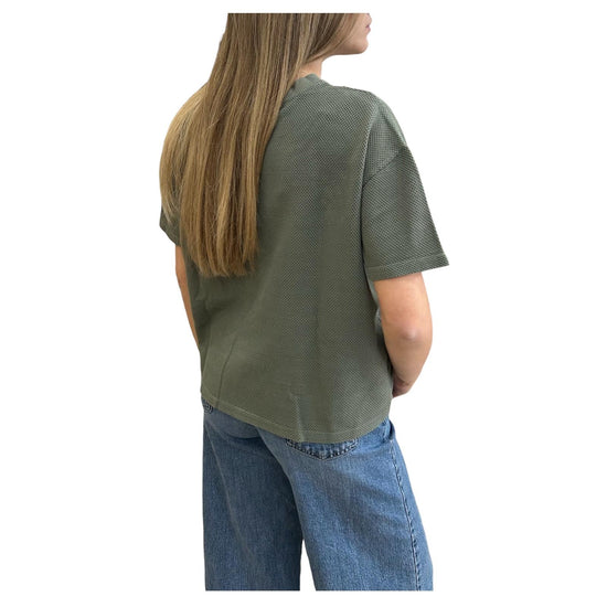 Maglia Over traforata Militare JACLYN MILITARE CHS 