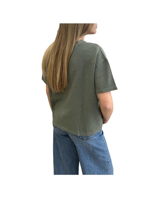 Maglia Over traforata Militare JACLYN MILITARE CHS 