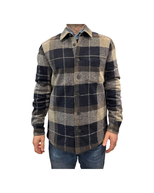 Overshirt Check blue greige AU26W27JK FLA968 BLUE GREIGE Alley docks 