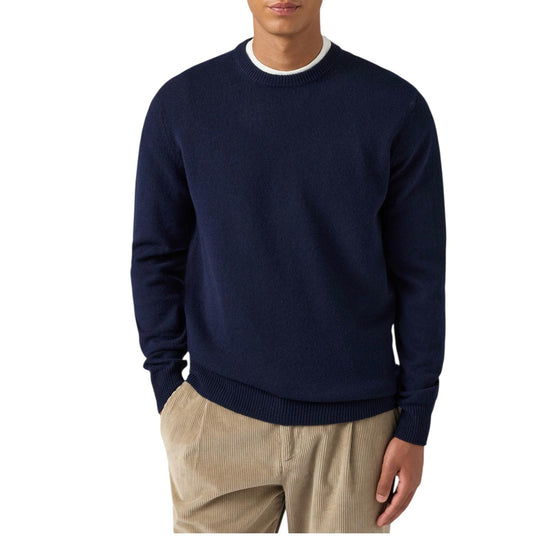 Maglione Regent in lambswool Blu REGE011 00063I MC2 SAINT BARTH 