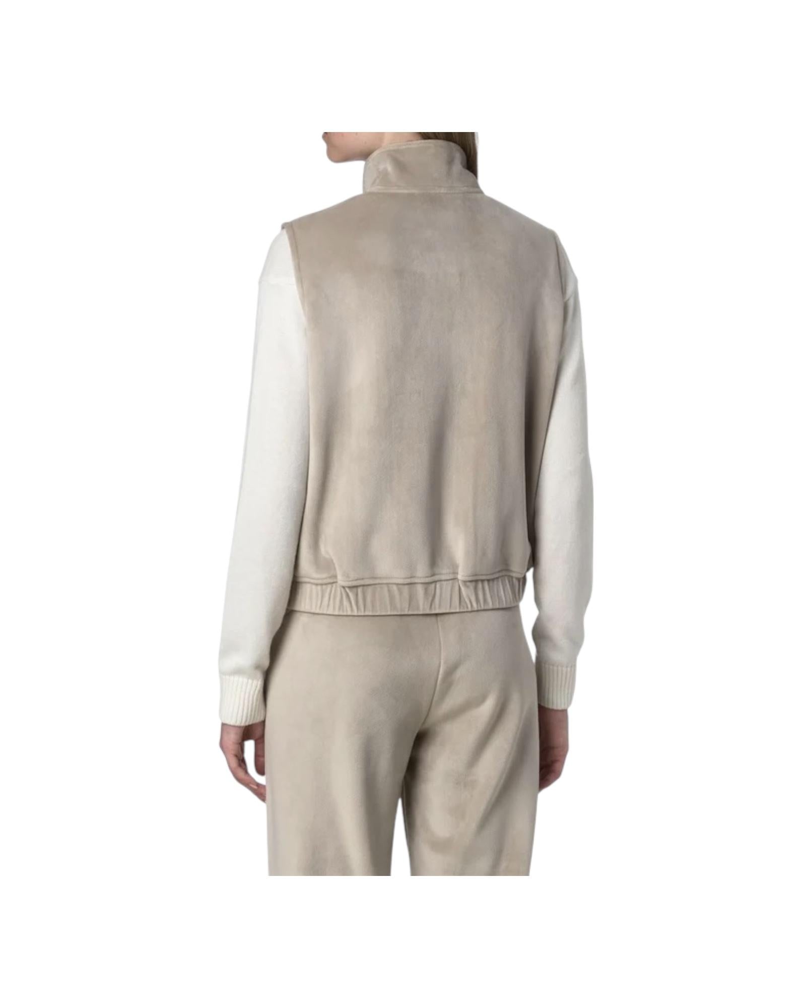 Gilet in pile Beige cashmere donna K3132LW BB1 K-way 