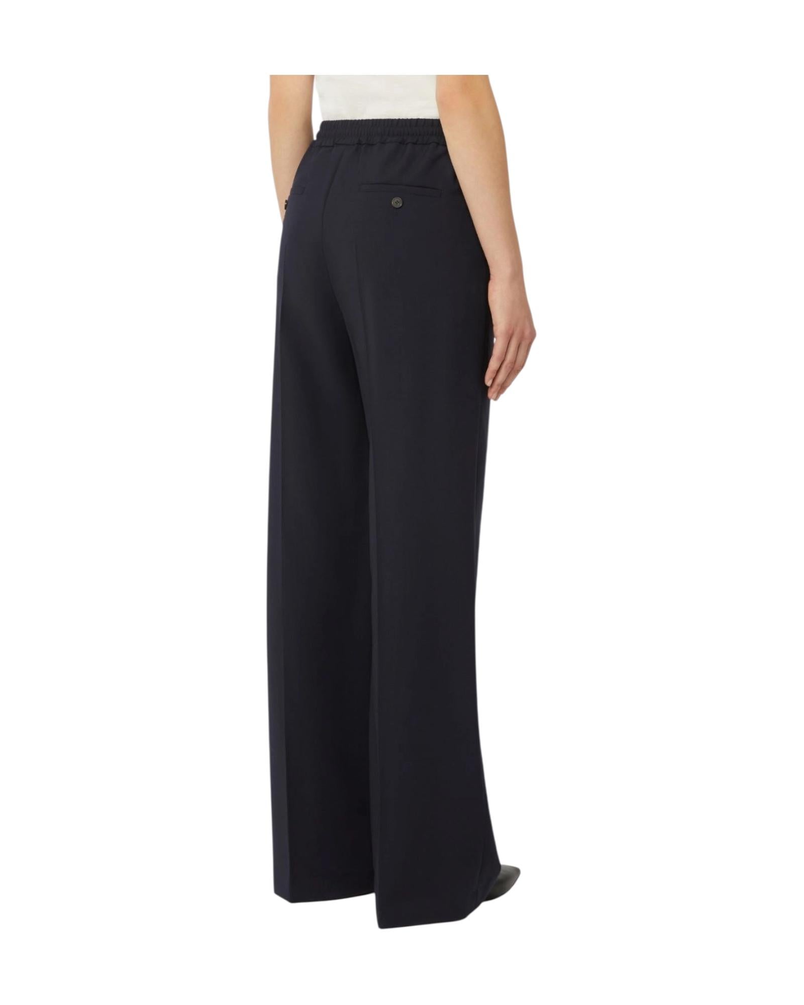 Pantalone in tela di pura lana Blu MALLO 001 MAX MARA WEEKEND 