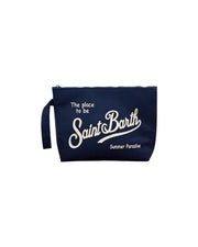 Pochette Aline L in nylon Blu