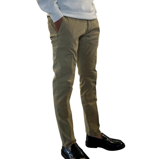 Pantalone Soho Gabardina Khaki green 052 SOHO GABARDINA KHAKI GREEN MODFITTERS 