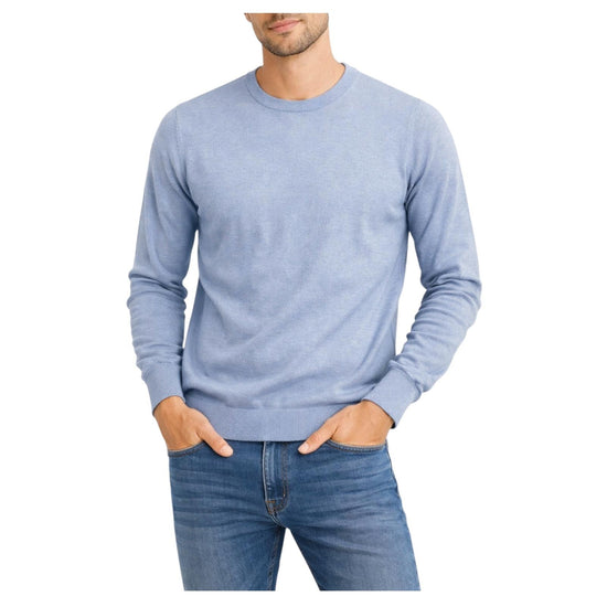 Maglia in cotone e lino Celeste MAGLIA GIROCOLLO CELESTE RE.VI.VAL 