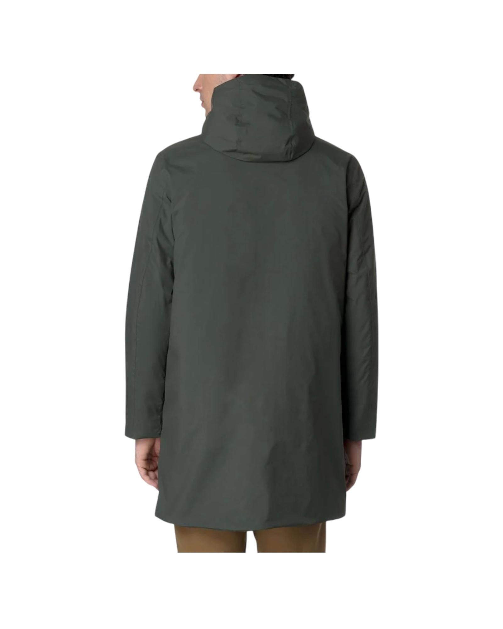 Giacca lunga da uomo Green Blackish K31356W WMR K-way 