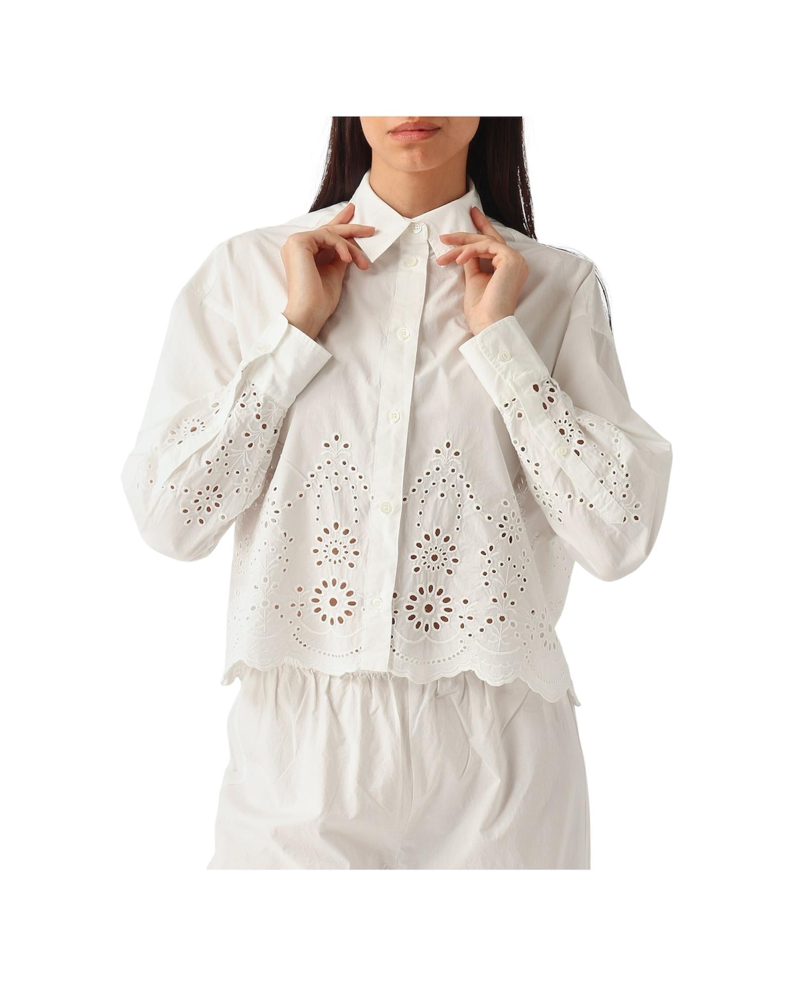 Camicia San Gallo in cotone Bianco ONE0001 01315L MC2 SAINT BARTH 