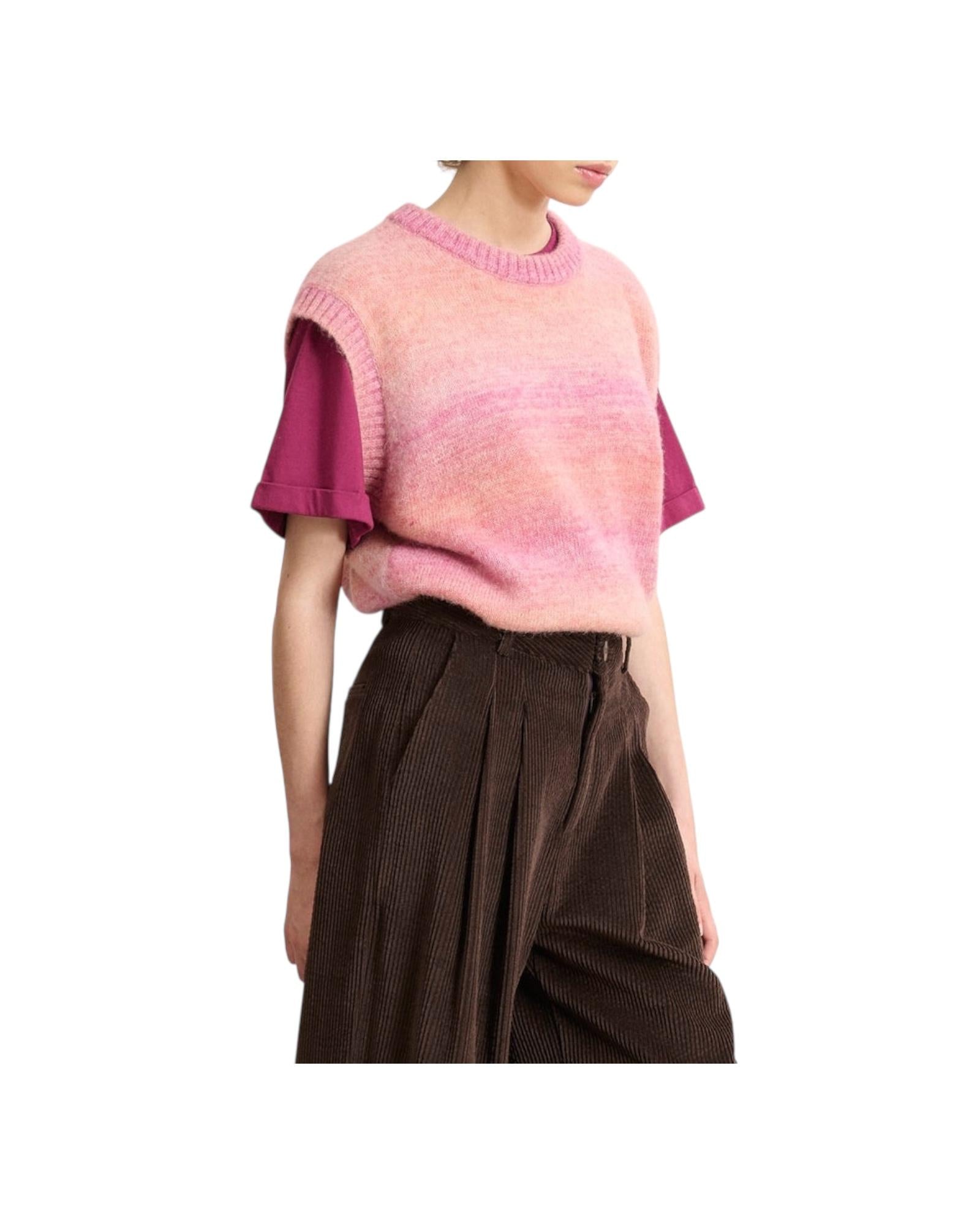 Gilet misto lana Rose 3286 BIJOU ROSE GARANCE PARIS