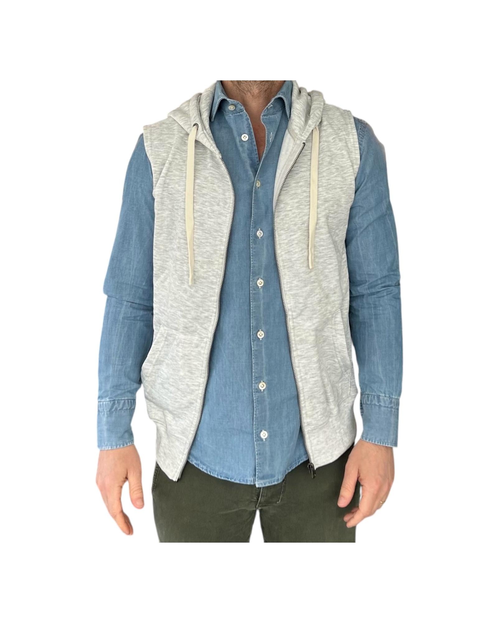 Gilet con cappuccio grigio 503 GRIGIO RE.VI.VAL 