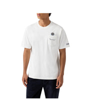 T-Shirt in cotone bianco con ricamo Bartman
