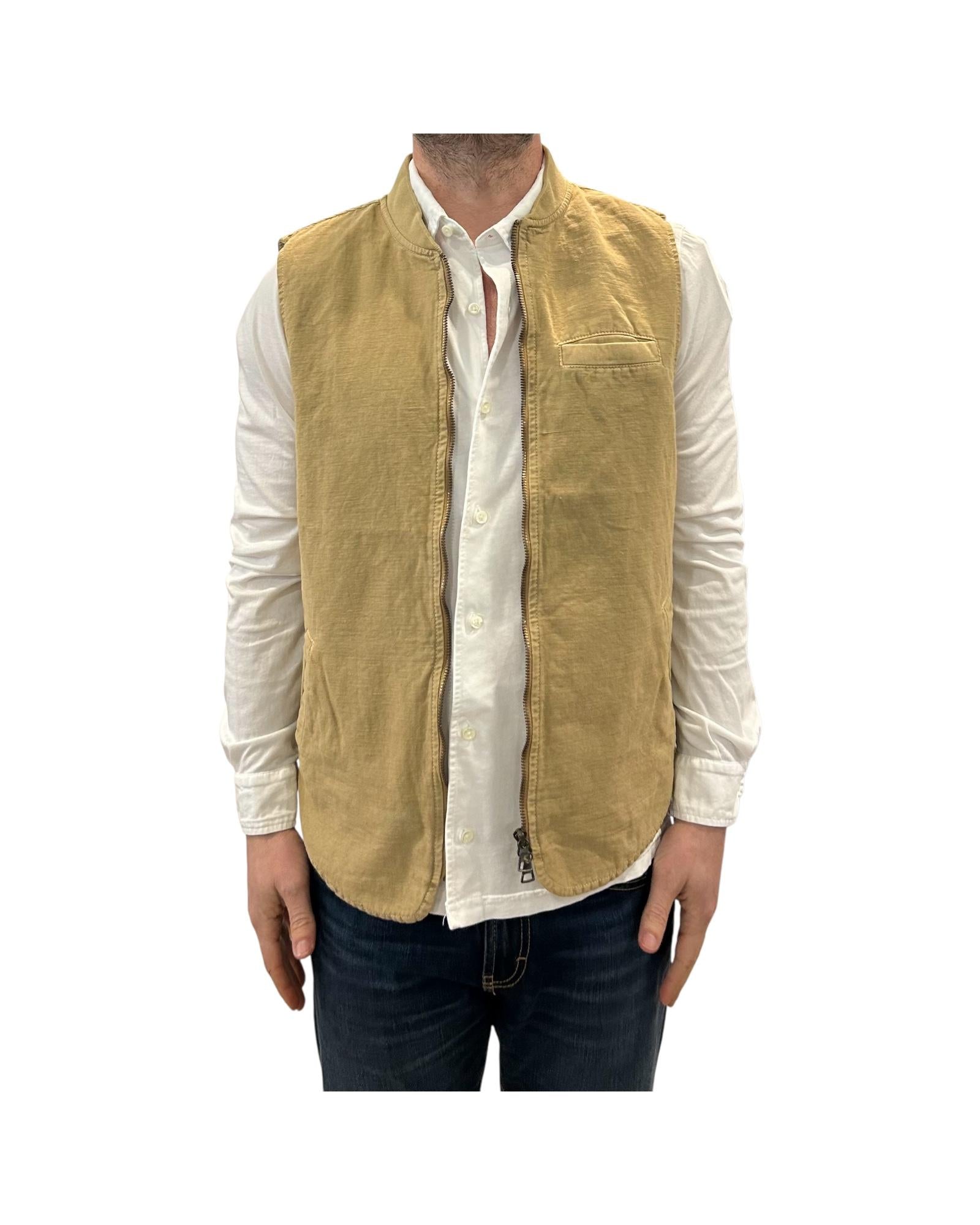 Gilet misto lino Sand 6511 SAND BL'KER 