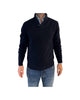 Maglione con collo alto e bottoni Blu