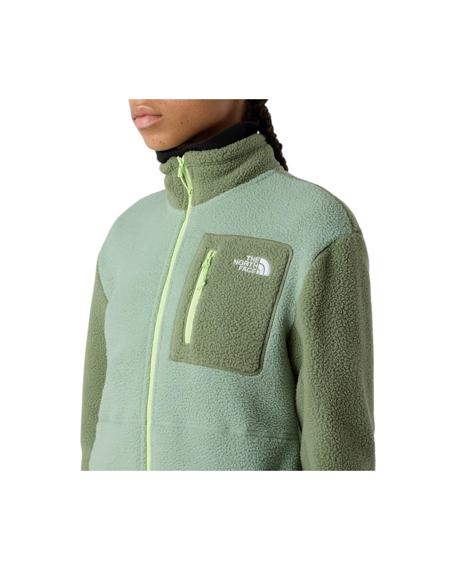 Giacca in pile Yumiori con cerniera integrale donna Slate moss NF0A8E88 SLATE MOSS THE NORTH FACE 