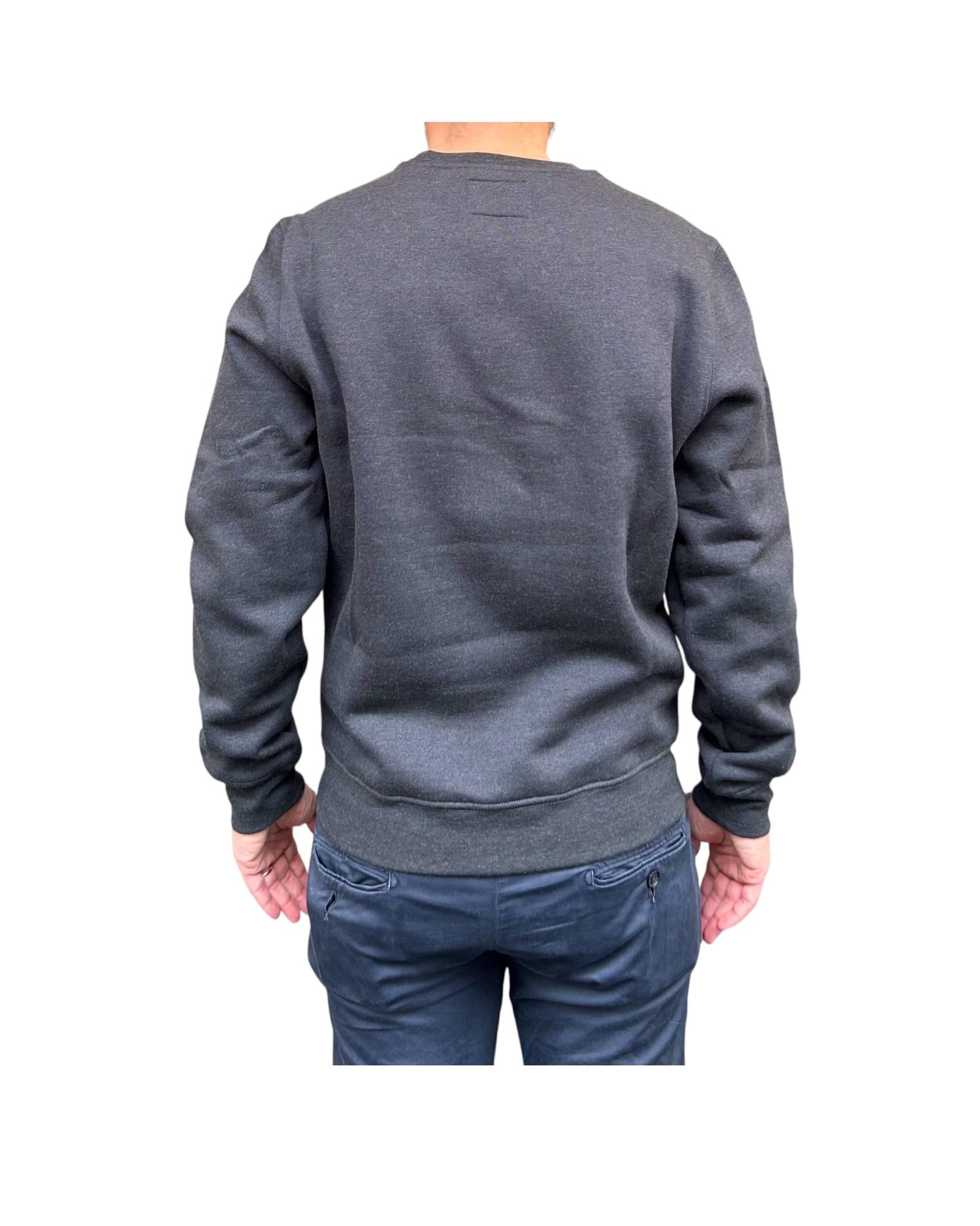 Felpa uomo girocollo Faded black W4008 FADED BLACK BL'KER 