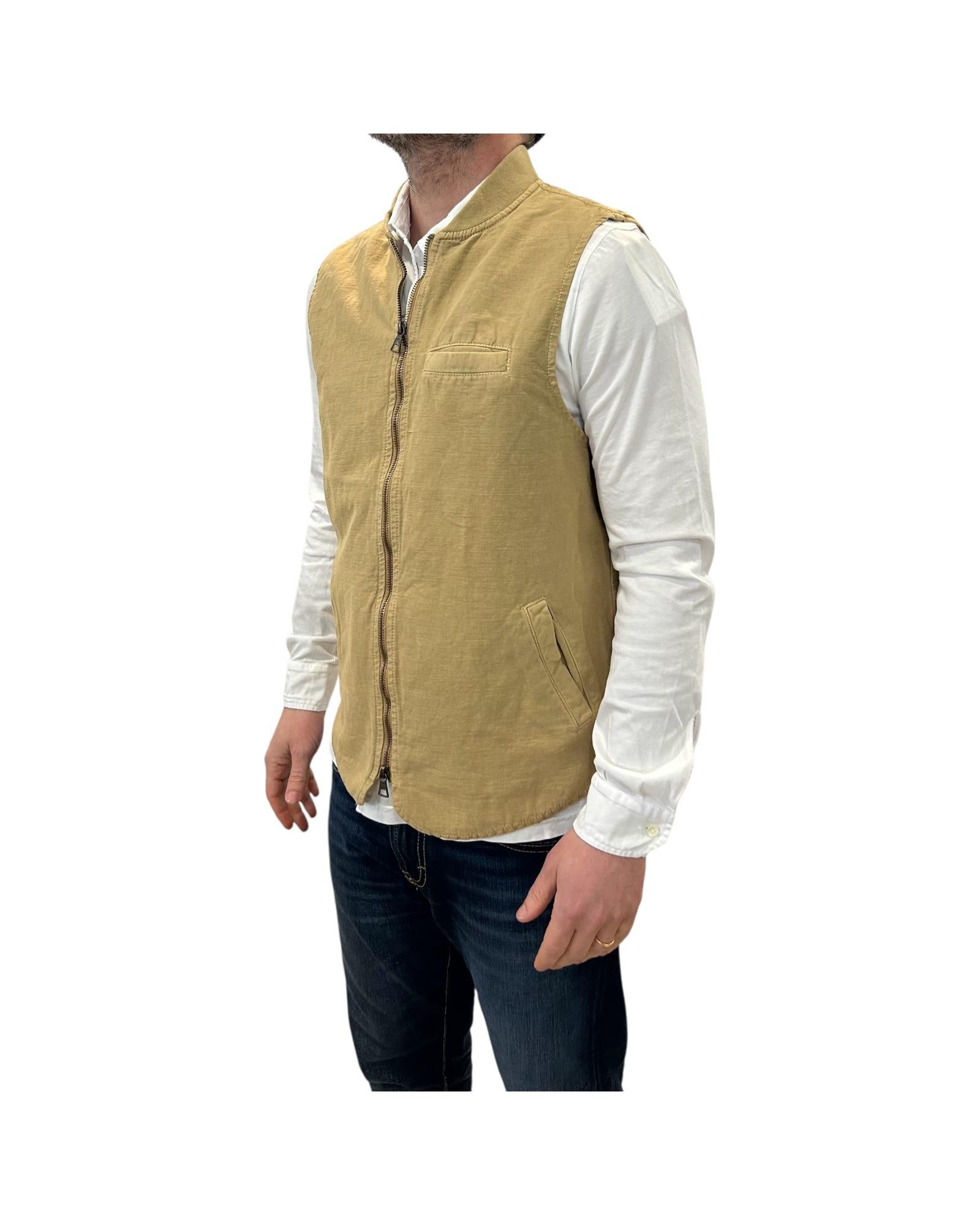 Gilet misto lino Sand 6511 SAND BL'KER 