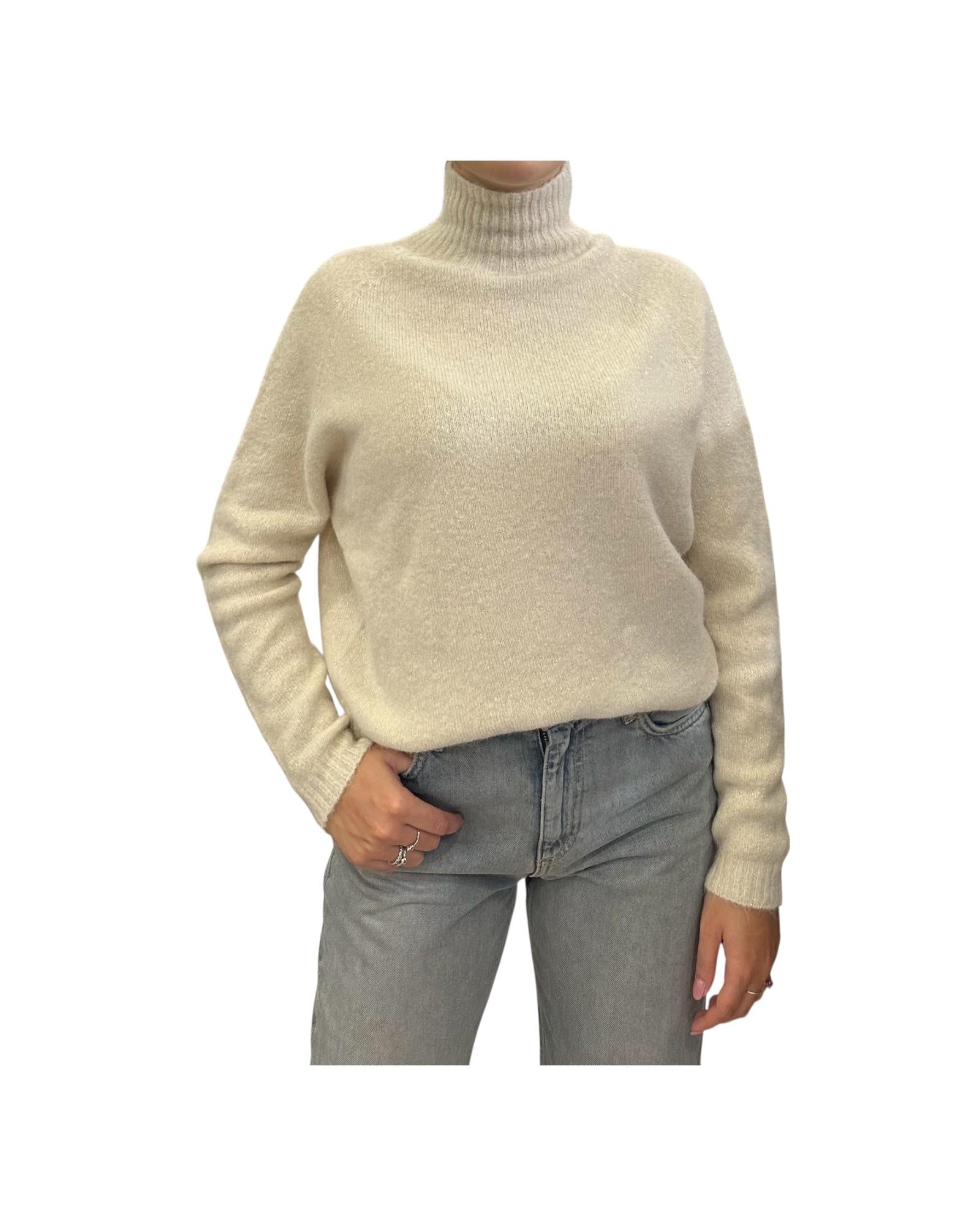 Maglione in misto lana con finitura lurex Latte MAG DK9271 LATTE OTTOD'AME 