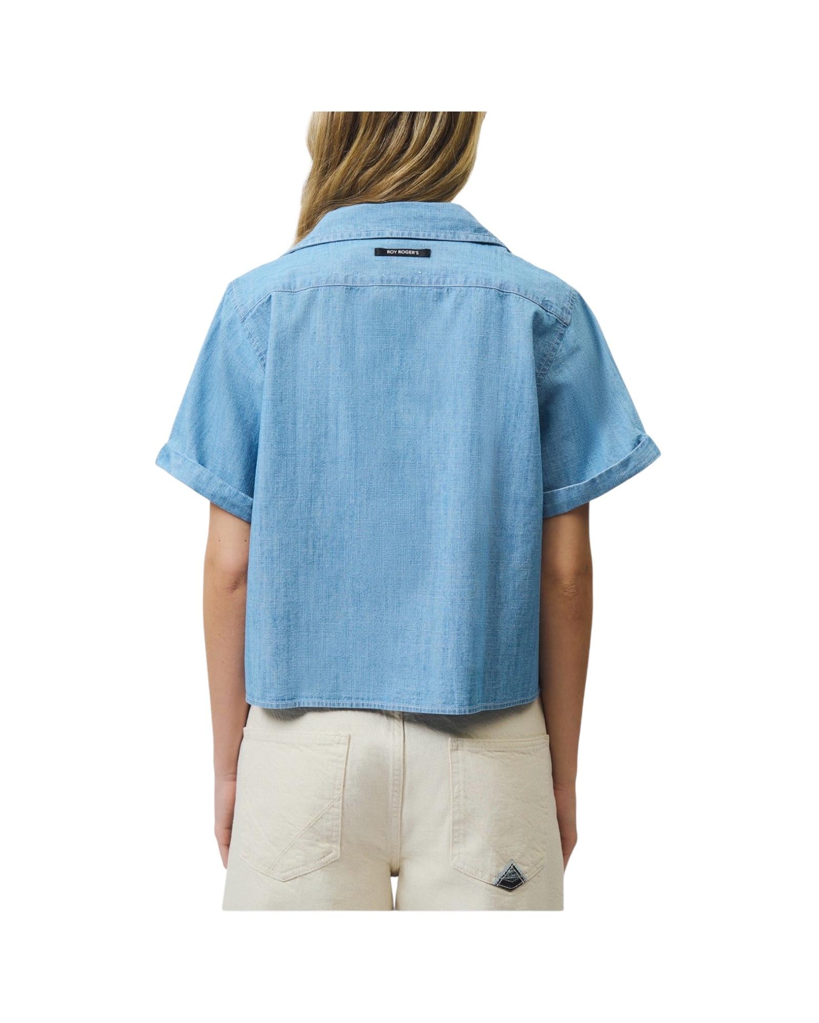 Camicia Republic in chambray Bleach RND90294CQ310102 C0090 ROY ROGER'S 