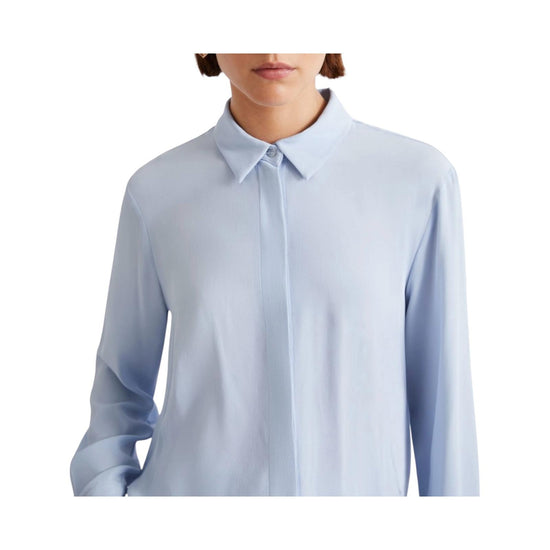 Camicia in misto seta con fusciacca a fiore Celeste CALCA 003 MARELLA 