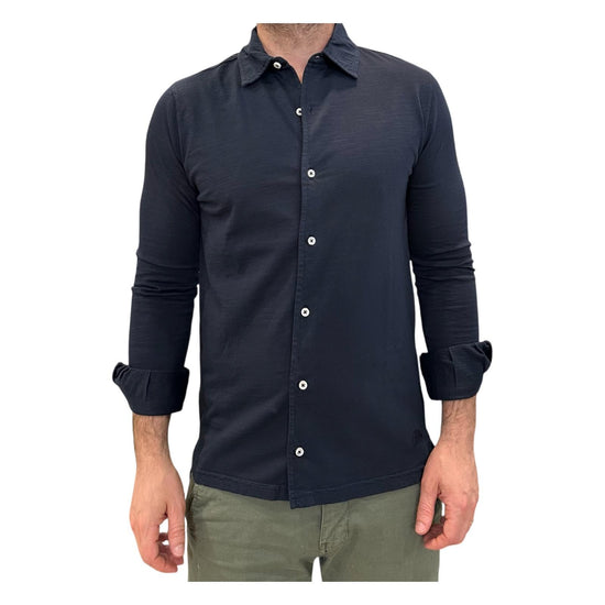 Camicia uomo Seaport fiammata Navy 6503 NAVY BL'KER 