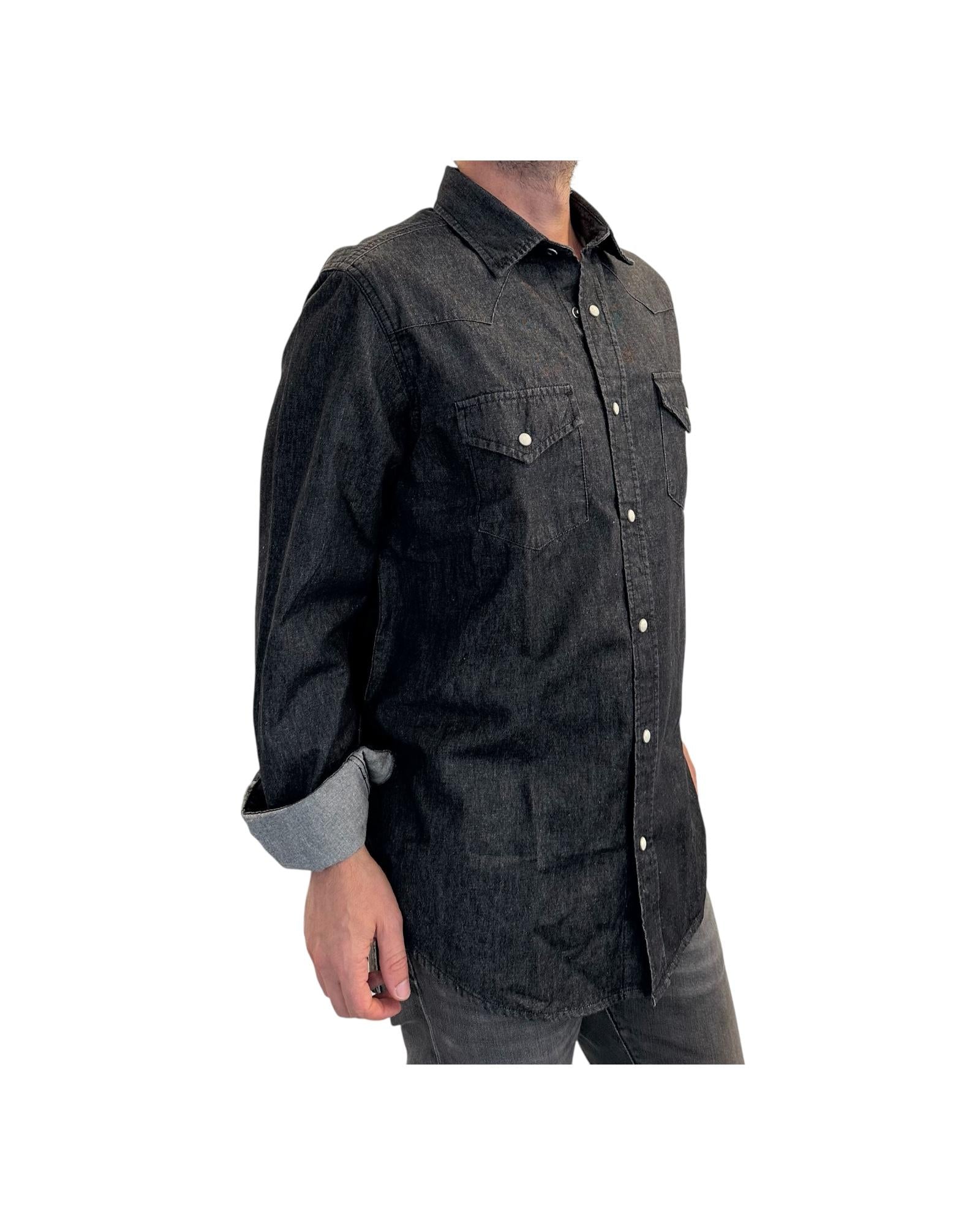 Camicia Uomo Martin Denim black RRU400CM912482 C0998 ROY ROGER'S