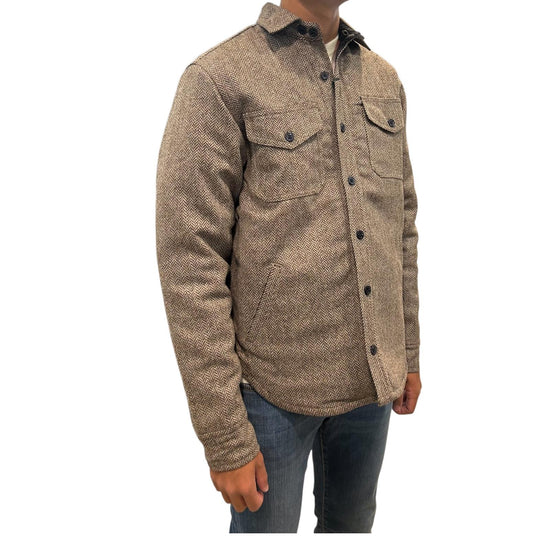 Overshirt in lana spinato Brown 210 CPO HERRINGBONE BROWN CHESAPEAKE'S 