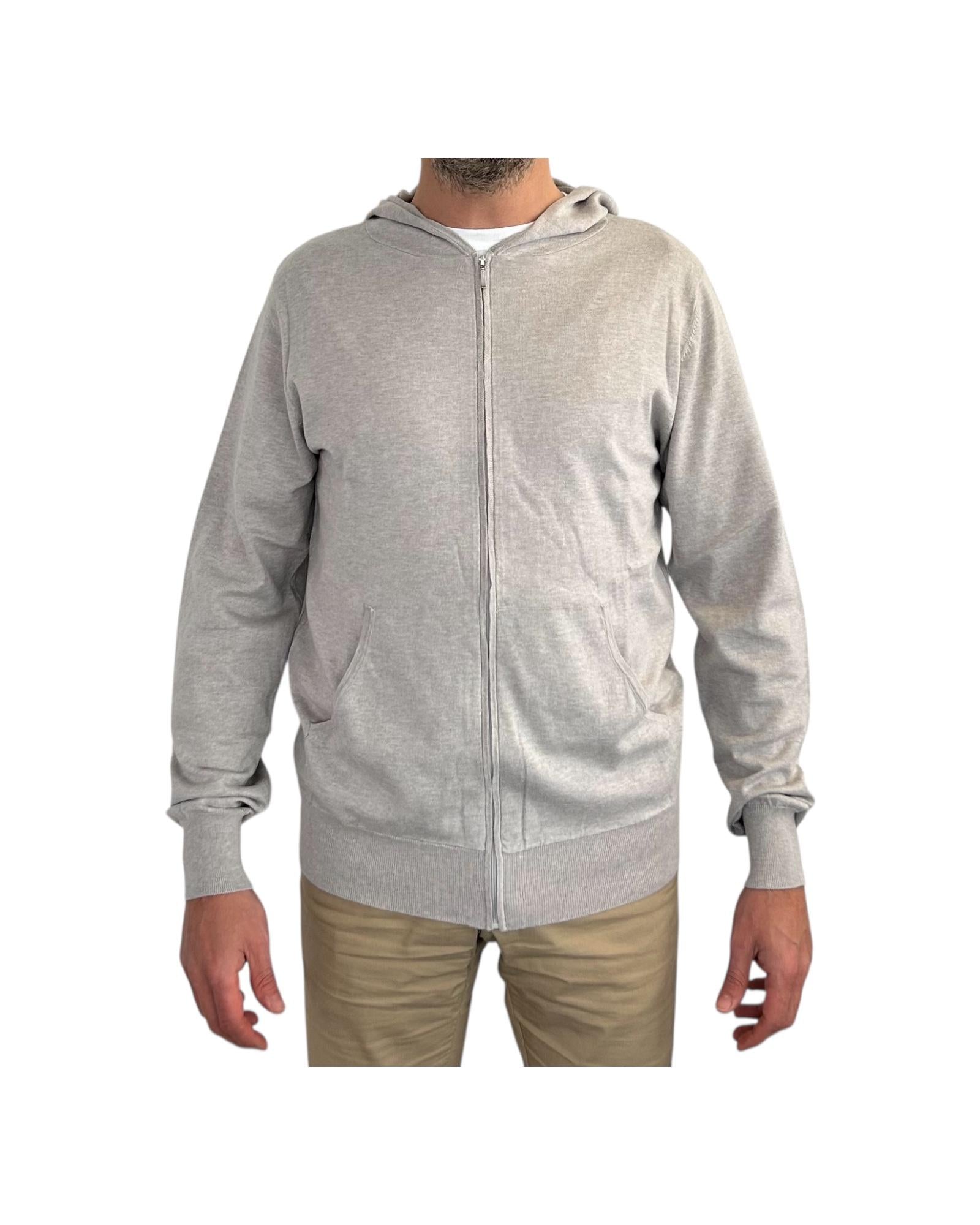 Maglia con cappuccio grigio chiaro A30416BRIGHT 930 AT.P.CO 