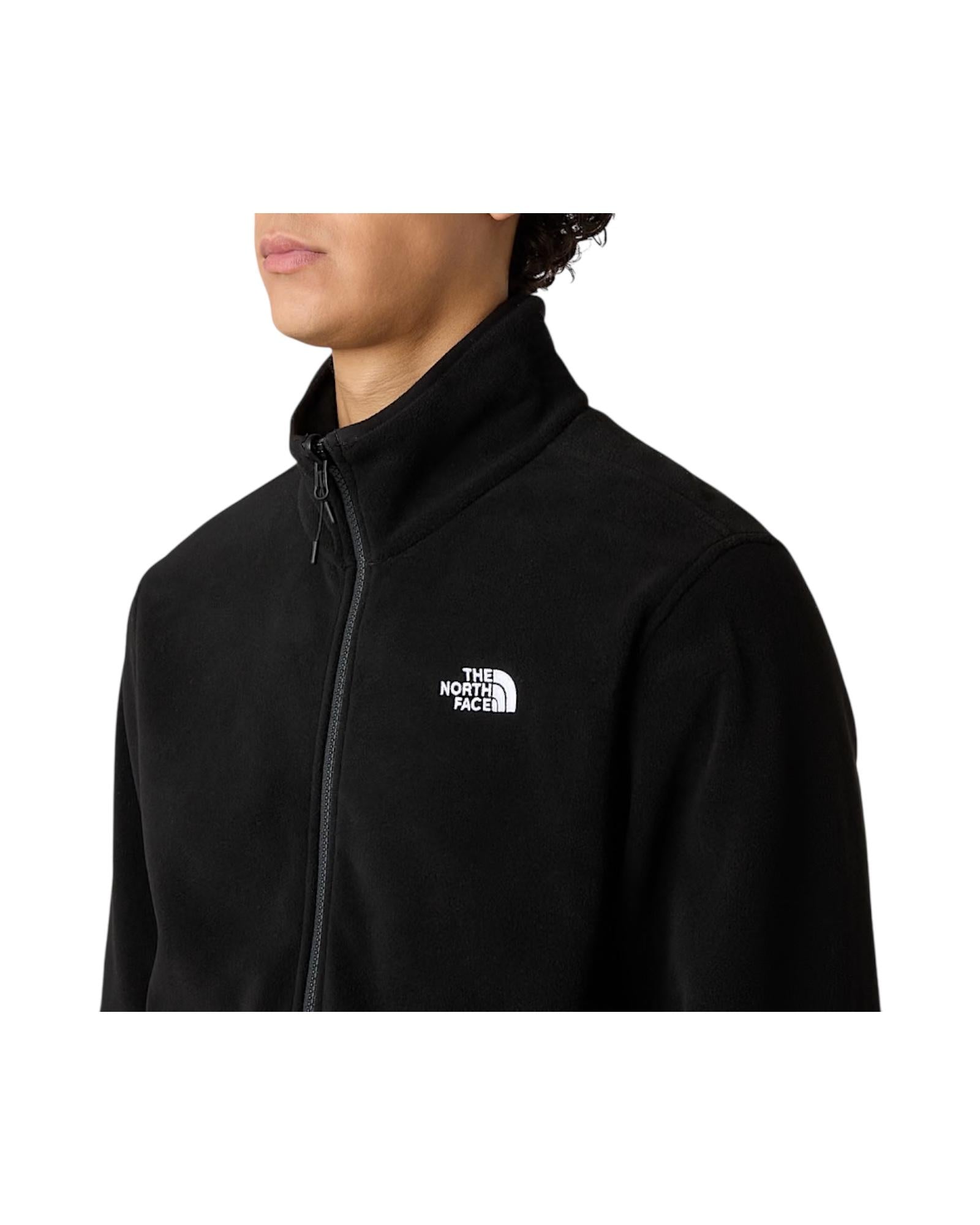 Pile Glacier con cerniera integrale uomo Black NF0A8D0R BLACK THE NORTH FACE 