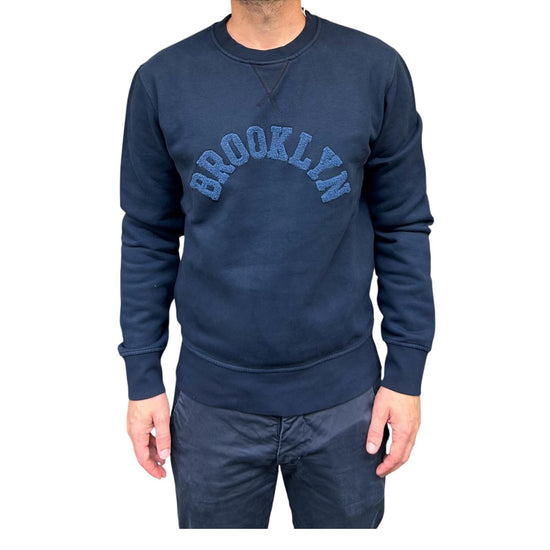 Felpa uomo in cotone Navy GR4007 0014 NAVY BL'KER 