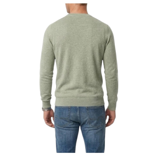 Maglia in cotone e lino Verde MAGLIA GIROCOLLO VERDE RE.VI.VAL 