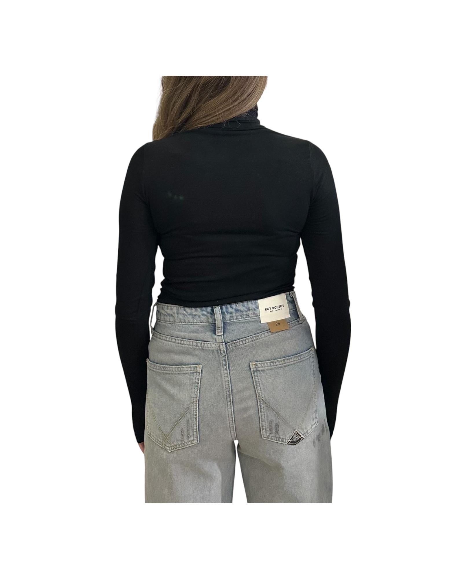 Maglia Lurex collo alto e manica lunga Nero ARABELLE LUREX 90 CHS 