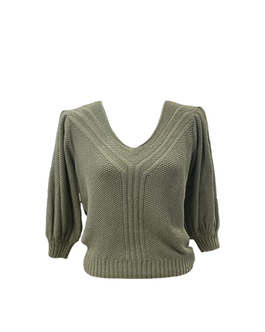Maglia scollo a V Salvia MEV N016 161 HAVEONE 