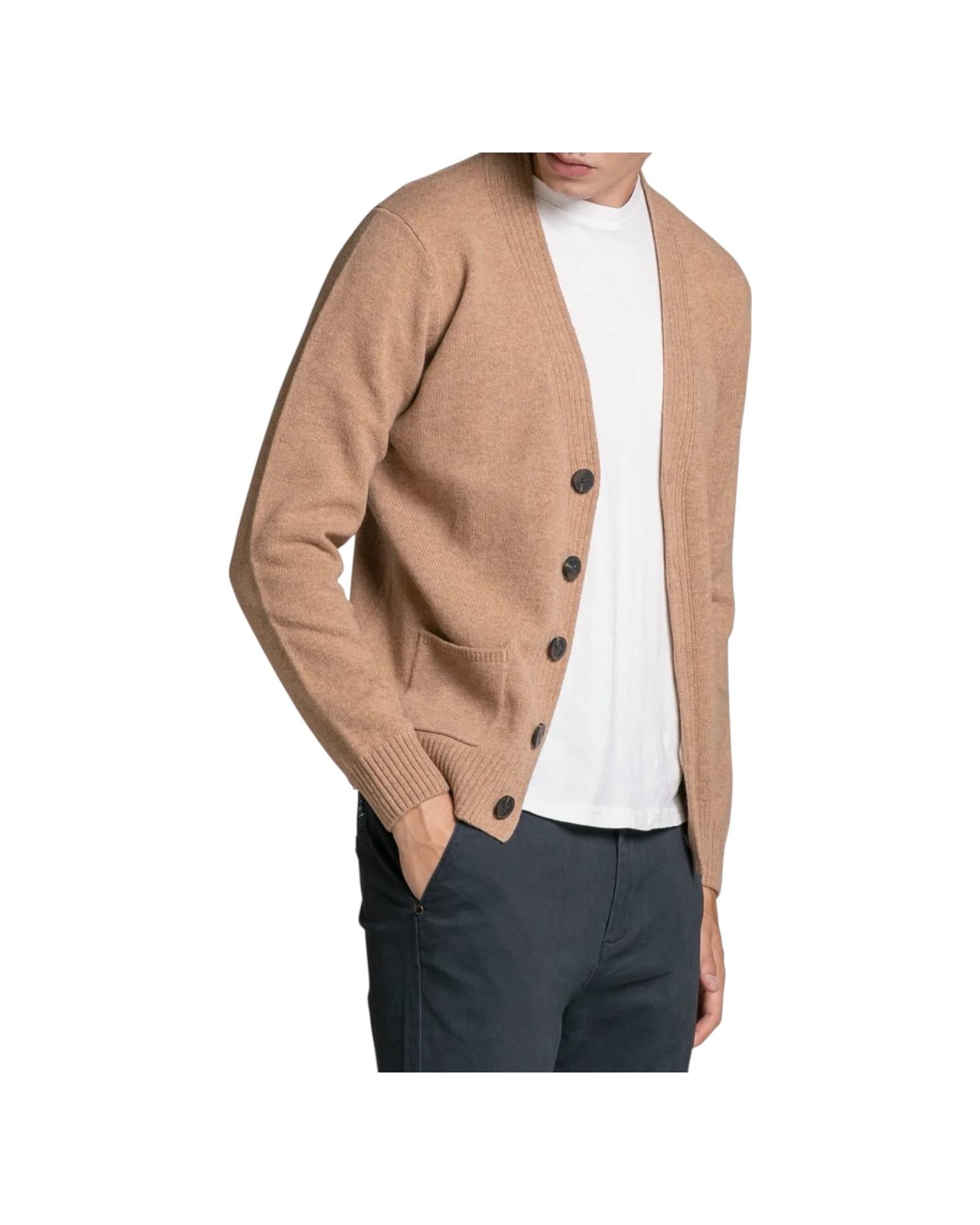 Cardigan Chad in lana Almond CHAD WN8244 IMPURE 