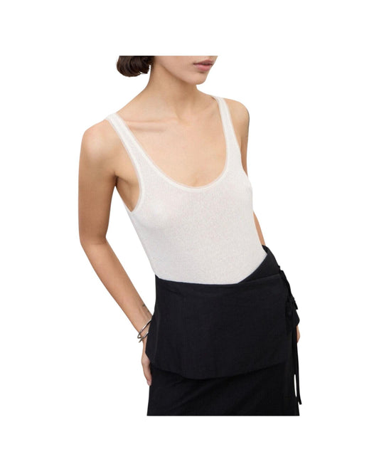 Top Crop in misto lino Latte FSS DT9240 LATTE OTTOD'AME 