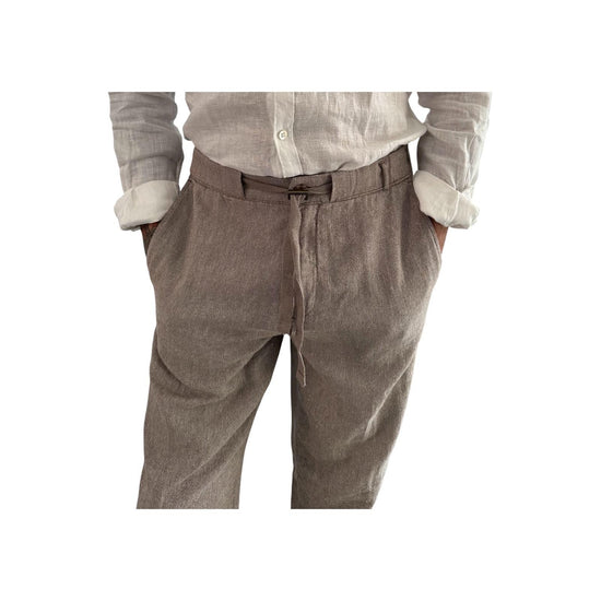 Pantalone misto lino Coffee Brown AU25S31PA PA1432 COFFEE BROWN Alley docks 