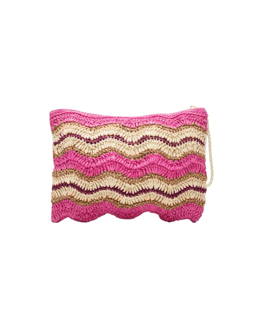 Pochette in paglia Fucsia SW0070 FUXIA F**K 