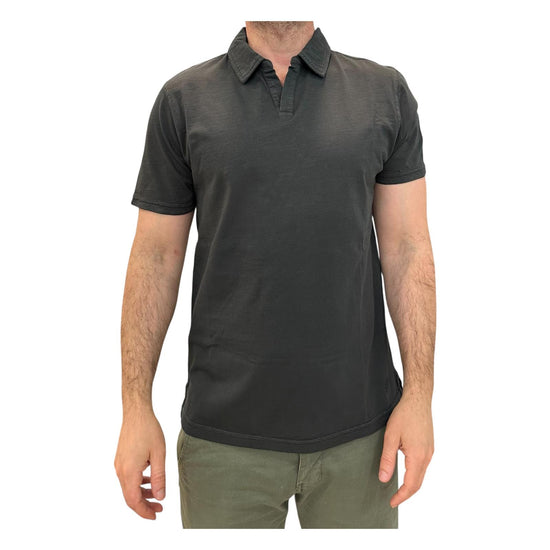 Polo uomo Long Island Fiammata senza bottoni, Faded black 2006 FADED BLACK BL'KER 