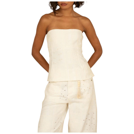 Top a fascia Pizzo Sangallo Panna V02A0190 PANNA PHILIA LOFT 