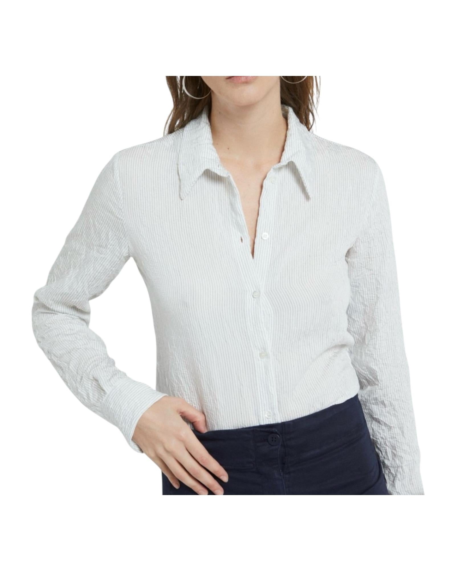 Camicia in viscosa a righe HRZ DC5121 UNICA OTTOD'AME
