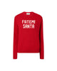 Maglione in misto cashmere con jacquard Fatemi santa Rosso