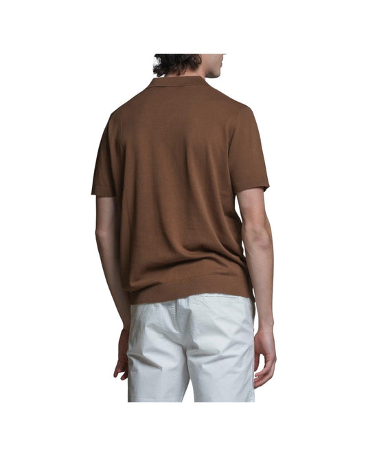 Polo skipper in cotone Crepe Chocolate CLARK CRP157 IMPURE 
