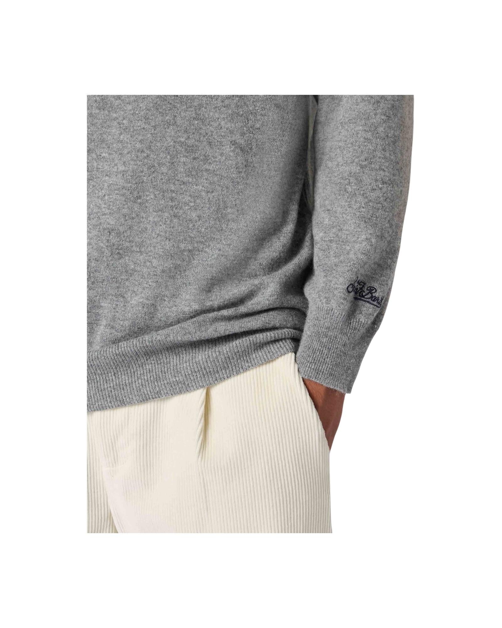 Maglione girocollo con ricamo Mi me faccio i cassi miei! HER0024 03394I MC2 SAINT BARTH 