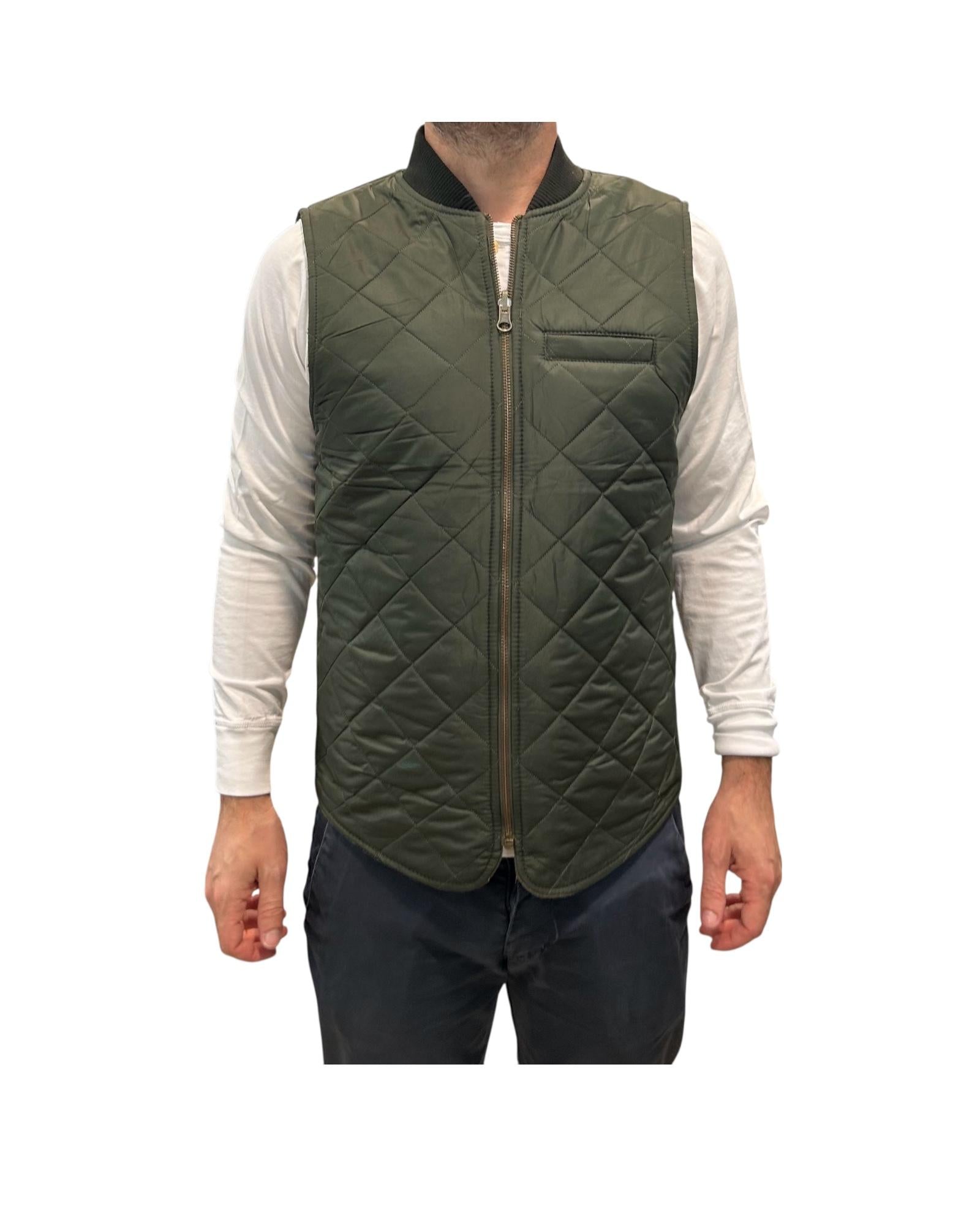 Gilet in lana reversibile Green Check W5028 GREEN CHECK BL'KER 