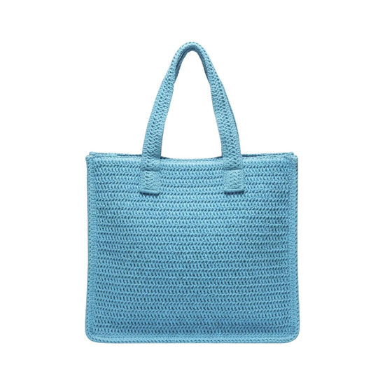 Shopping Bag in rafia Turchese SW0001 TURQUOISE F**K 