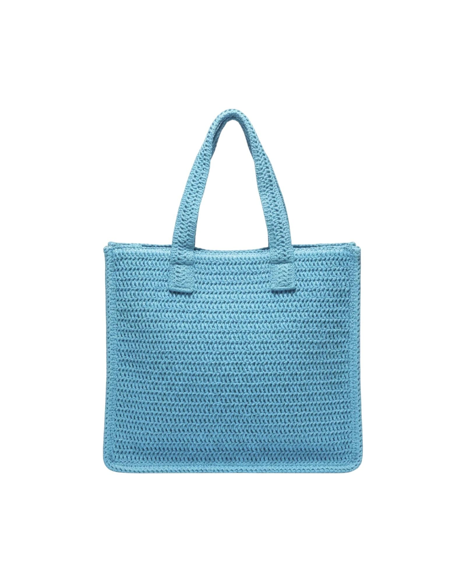 Shopping Bag in rafia Turchese SW0001 TURQUOISE F**K 