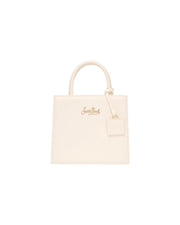 Borsa Shop Mini in pelle liscia Bianco