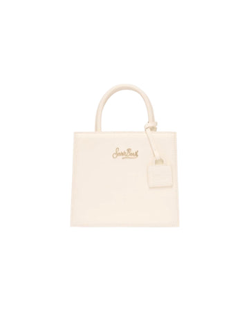 Borsa Shop Mini in pelle liscia Bianco SHBM0002 01506L MC2 SAINT BARTH 