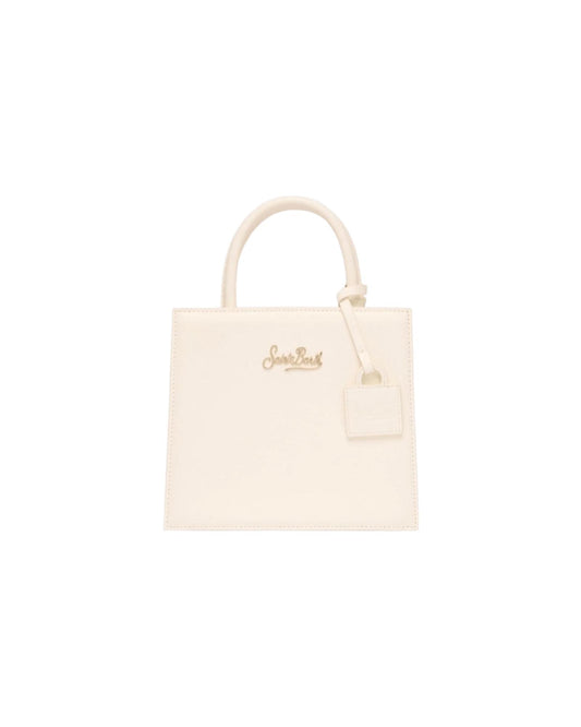 Borsa Shop Mini in pelle liscia Bianco SHBM0002 01506L MC2 SAINT BARTH 