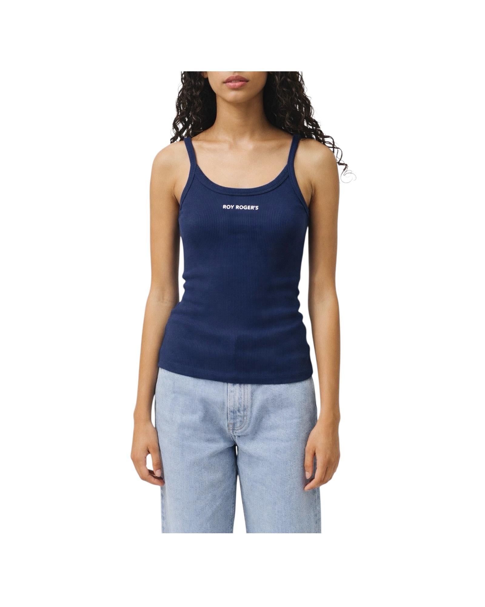 Tank Top in cotone Blue navy RND90299CR76XXXX C0048 ROY ROGER'S 